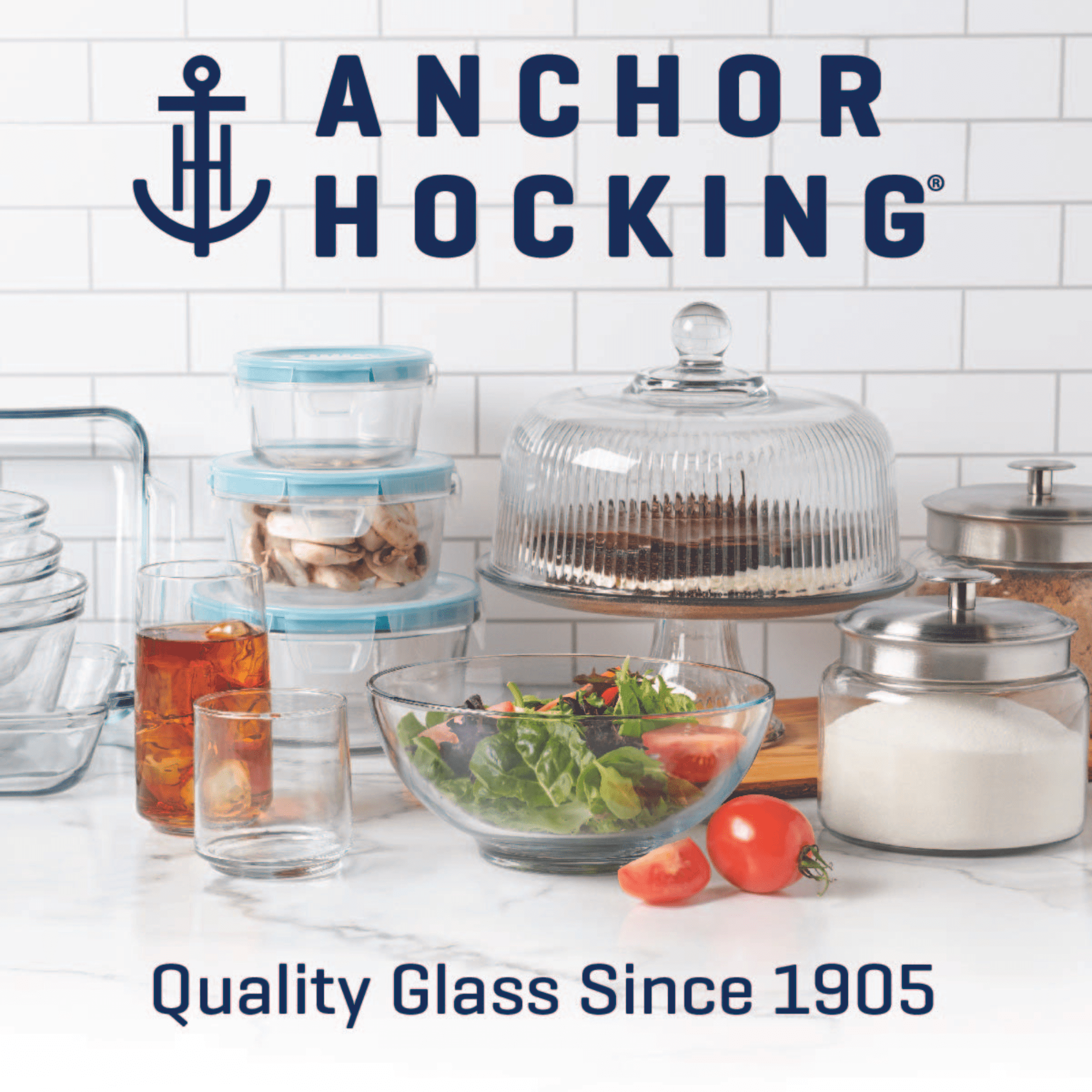 Anchor Hocking Heritage Hill Glass Beverage Dispenser with LeakProof Spigot