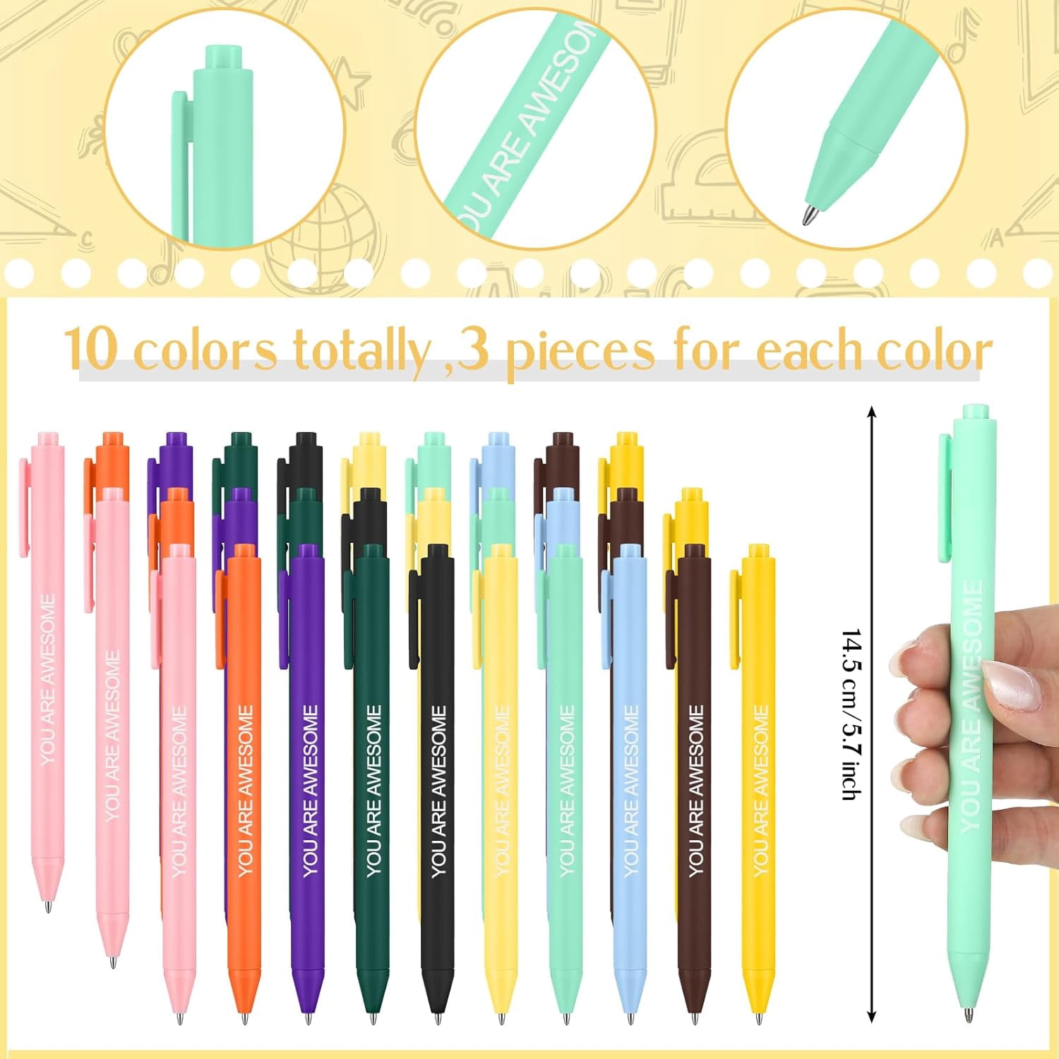 30 Pack Coworker Appreciation Gifts Set Motivational Notebooks with Ballpoint Pen Inspirational Thank You Gifts Bulk for Team Coworker Employees Teacher Christmas Appreciation Favors