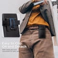 thumbnail image 3 of HOMEIORA Holster for iPhone 17, 17 Pro, 16, 16 Pro, 15, 15 Pro, 14, 14 Pro, 13, 13 Pro, 12, Galaxy S25, S24, S23, Premium Leather Pouch with Belt Clip Phone Holster Belt Case, Black - M, 3 of 8