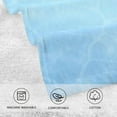 thumbnail image 4 of SKYSONIC 2 PCS Hand Towels, Water Surface Texture 16 x 28 Inch Soft Highly Absorbent Cotton Bathroom Towels for Bathroom Ktichen Travel SPA Gym, 4 of 7