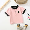 Tomshine Summer Children Suit Children Clothing Short-sleeved Baby Cotton Children Clothing Pink