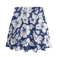 thumbnail image 5 of FUIALDOLG Tropical Blue Flower Athletic Skorts Tennis Skirt with Pocket High Waisted A-line Golf Skirt Womens Floral A-line Tennis Skirt for Running,Baseball,XL, 5 of 8