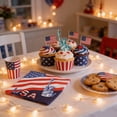 thumbnail image 6 of 20Pcs 4th of July Patriotic Disposable Paper Red White and Blue American Flag Napkins for Veterans Day Election Independence Day Decoration, 6 of 7
