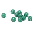 thumbnail image 5 of 20PCS 6 Sides Number Dice Round Corner Design Plastic Dice Set Board Game Teaching Tools Green, 5 of 5