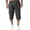 Grey, variant on Men's Long Linen Shorts 3/4 Length Lounge Lounge Shorts Capri Pant (White XXL)