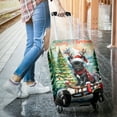 thumbnail image 3 of Merry Christmas Santa Reindeer Antlers French Bulldog Sleigh Xmas Winter Holiday Travel Luggage Cover Dog Lover Gifts Suitcase Dust Protective Decor - 00023, 3 of 5