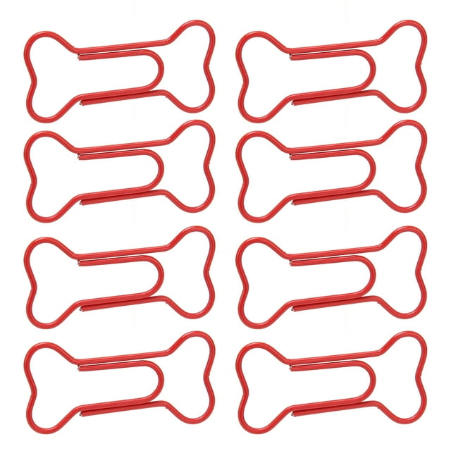 100PCS Chien en Forme d'Os Trombones Mignon Léger Métal Signet Clips Clips Amusants pour Document Organisation