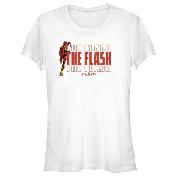 Junior's The Flash Speedster Barry Allen Logo Graphic Tee White X Large