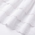 thumbnail image 5 of NIPAXO Girls Tiered Skirt Lace Trim Elastic Waist Polka Dot Mesh Casual A-Line Summer White Skirt for Kids and Toddlers,White (4-5Y ), 5 of 6