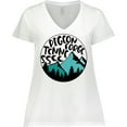 thumbnail image 3 of Inktastic Pigeon Forge, Tennessee- Mountains Women's Plus Size V-Neck T-Shirt, 3 of 5