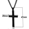 thumbnail image 2 of 18K Gold Iced Out Cross Pendant 316L Stainless Steel Cuban Link Chain Necklace For Men Women, 2 of 4