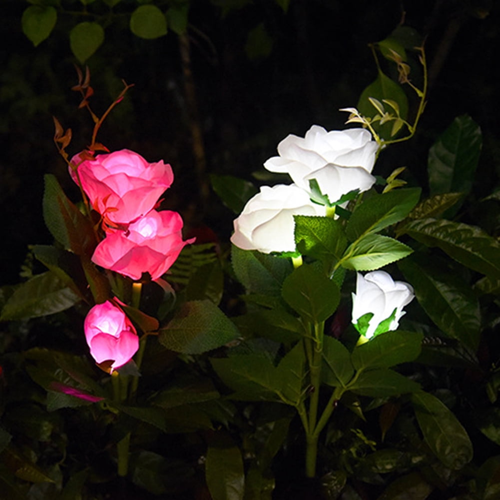 Small Roses That Flashlights Travelwant Solar Flowers Garden Lights Decorative,Changing Rose Lights ...