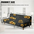 thumbnail image 7 of Xoenoiee Sunflower Leopard Print Futon Cover High Stretch Armless Sofa Covers Foldable Sofa Bed Covers Jacquard Futon Slipcover Waterproof Furniture Protector for Kids, Pets, 7 of 7