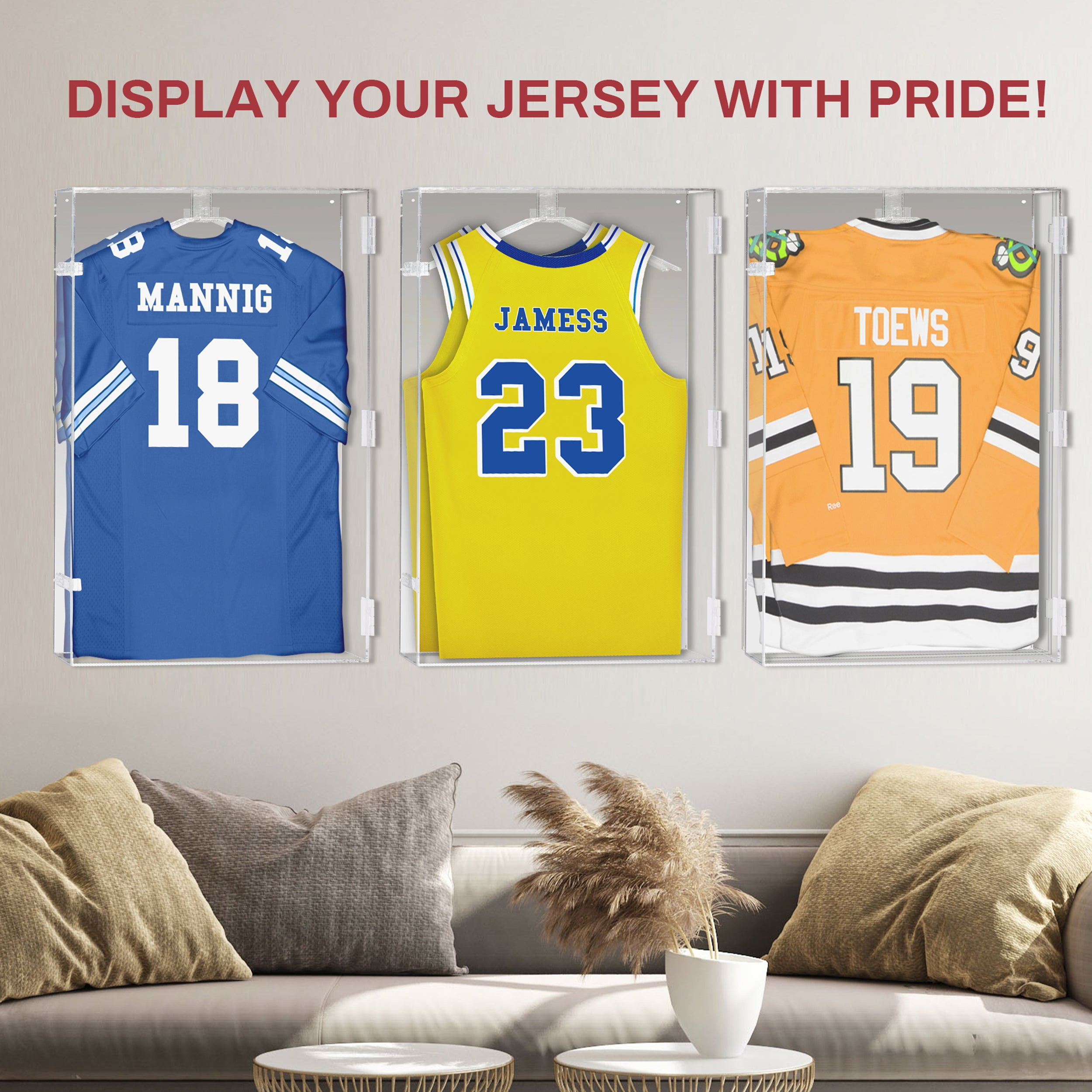 Factory Price Premium Quality Clear Acrylic Jersey Display Case 