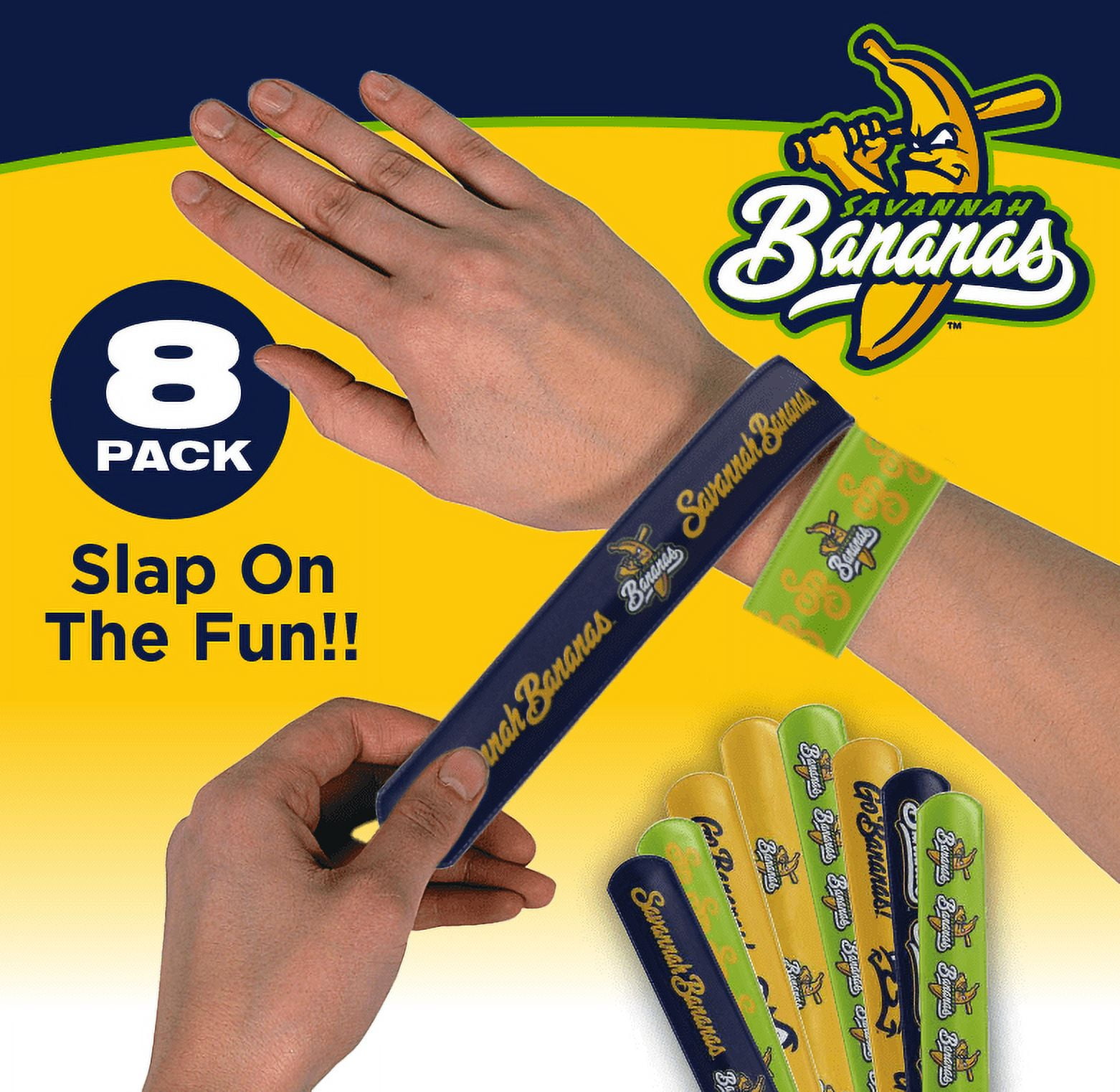 Savannah Bananas Slap Bracelet Novelty Toy, for Children and Adults