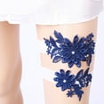 thumbnail image 2 of FRCOLOR Navy Blue Bridal Garter 1 Pair Adjustable for Wedding and Reception, 2 of 8