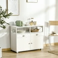 thumbnail image 2 of HOMCOM Sideboard Buffet Cabinet, Coffee Bar Cabinet w/ Drawers, Open Shelf, 2 of 10