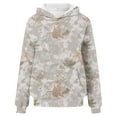 thumbnail image 4 of Womens Camo Hoodies Maple Leaf Print Oversized Long Sleeve Hooded Sweatshirt Casual Loose Tops with Kangaroo Pocket, 4 of 4