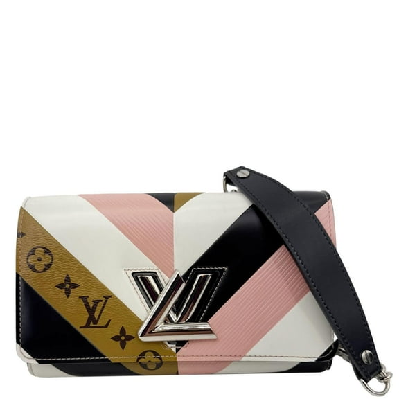 Pre-Owned Louis Vuitton Twist Epi Reverse Monogram Chain Wallet Rose Ballerine