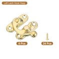 thumbnail image 3 of Uxcell 6 Pack Vintage Lock Clasp, 27 x 32mm Mini Swing Arm Left Clasp Latch, Gold, 3 of 5