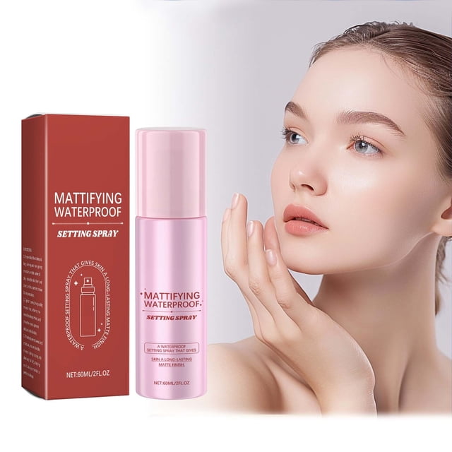 Fiudx Spray Mate, Bruma Fijadora de Larga Duración, Spray Mate Oil-Control Pro, Fijador de Maquillaje Que Cierra Los Poros, Resistente Al Sudor, Ideal para El Gimnasio, Esencial de Belleza para El Dí