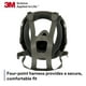 thumbnail image 3 of Respirator 3M 6800, máscara completa de silicona, lente grande NIOSH, 3 of 9