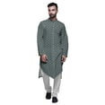 thumbnail image 1 of Atasi Printed Long Sleeve Kurta With Pajama Set For Men Summer Clothing, 1 of 4