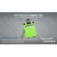 thumbnail image 2 of 10 Mini Carry-on Luggage Tags Pack - Flip open cover, ID Sticker - Lime Green, 2 of 5