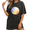 Black-2, variant on Giffimy Women's Full Moon Handwritten Copy Moon Joy Graphic Oversized Short Sleeve T-shirt Starry Washed Tee