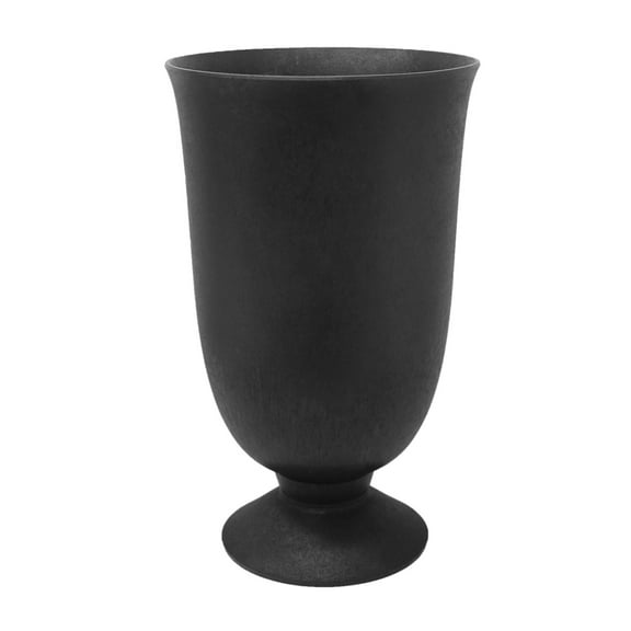 Tierra Verde Cadence Self Watering Urn Planter 14"W x 23"H, Black