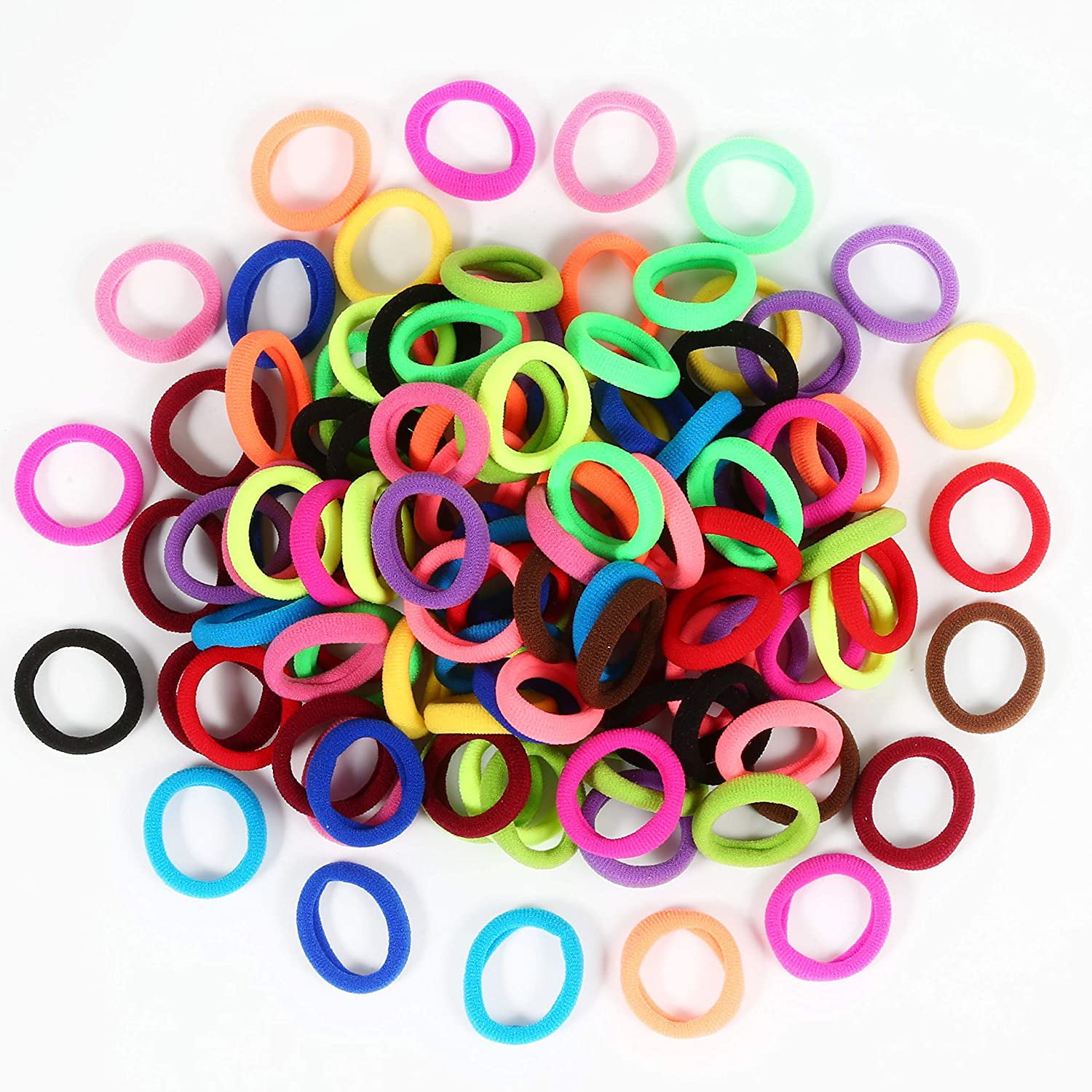 28 x High Quality Thick Black Hair Bands Strong Elastic Bobbles Ponios Endless 