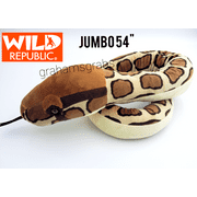 WILD REPUBLIC BURMESE PYTHON SNAKE HUGE JUMBO PLUSH STUFFED ANIMAL TOY 54" NEW