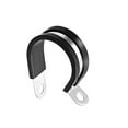 thumbnail image 5 of Uxcell 1.57'' R Shape Rubber Cushioned Insulated Clamps 304 Stainless Steel 8 Pack, 5 of 5