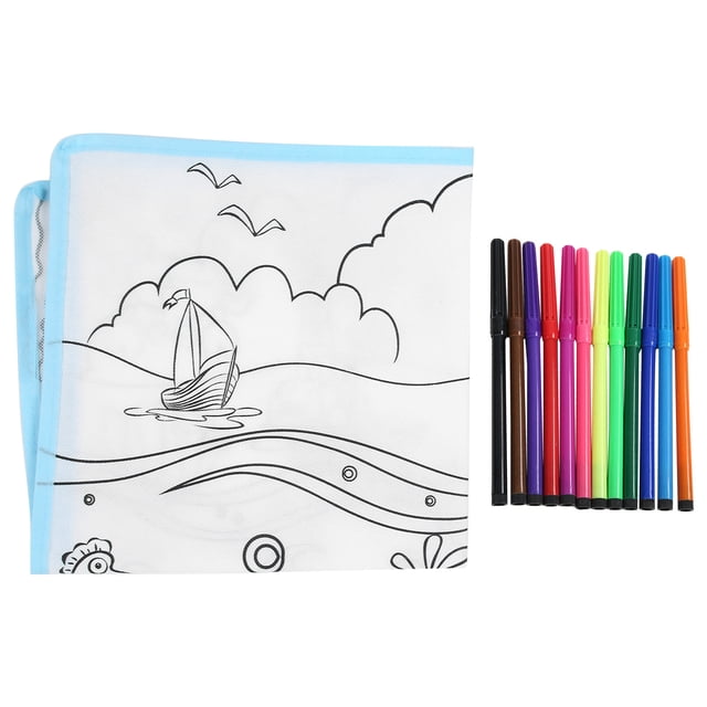 Tapete de tela reutilizable para dibujar garabatos para niños, almohadilla de pintura borrable para bebés, tapete de dibujo lavable