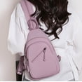 thumbnail image 4 of VeFlora Women's Adjustable Sling Crossbody Bag, Lightweight Water-Resistant Chest Backpack, Multi-Pocket Casual Purse for Work Travel Outdoor Daily Use(Light Purple/One Size), 4 of 8