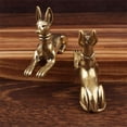 thumbnail image 6 of Yihuala Table Ornament Brass Dog Statues Sitting Dog Figurines Sculptures Tabletop Centerpieces for Living Room Bedroom Decors, 6 of 11