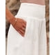 thumbnail image 5 of Pantalones de pierna ancha de lino y algodón para mujer, pantalón holgado informal con bolsillos sólidos, ropa de calle de cintura elástica para oficina, Verano, 5 of 5
