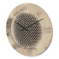 thumbnail image 3 of Designart 'Pencil Sketched Microphone' Modern Wood Wall Clock, 3 of 5