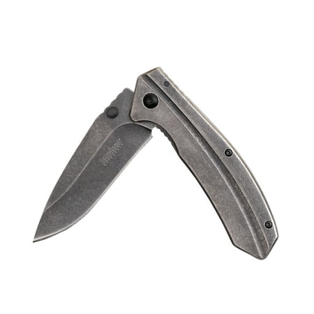 Kershaw Filter (1306BW) Folding Pocket Knife with 3.2-Inch, BlackWashed High-Performance Steel Blade, Stainless Steel Handle, Deep-Carry Pocketclip, Frame Lock and SpeedSafe Assisted Opening; 5 (Best 3 Inch Folding Knife)