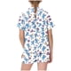 thumbnail image 4 of Odeerbi 2-12 Años Niños Niñas Pijamas de Verano de Satén Con Solapa de Muesca Camisas de Manga Corta Pantalones Cortos Conjunto de Pijama de Seda Con Estampado Suave, 4 of 5