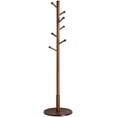 thumbnail image 3 of Coat Rack with 7 Rounded Hooks, Hall Tree, Coat Stand Dark Walnut, 3 of 8