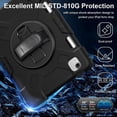 thumbnail image 2 of Case for iPad Air 11 Inch M3 M2 2025 2024, iPad Air 5th / Air 4th Generation Case 2022 2020, iPad Pro 11 2022 - 2018 with Screen Protector/Pen Holder/Rotating Stand/Hand Strap/Shoulder Strap, 2 of 7