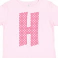 thumbnail image 4 of Inktastic Pink and White Polka Dots Letter H Boys or Girls Toddler T-Shirt, 4 of 5