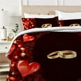 thumbnail image 3 of Duvet Cover Set Rose Heart Shaped Printed Bedspreads Women Adult Valentine's Day Bed Gift Bedding Suit, 3 of 6