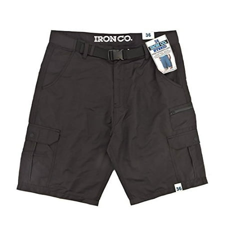 iron Mens Co. Hybrid Performance Belted Shorts Black