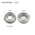 thumbnail image 2 of MF84ZZ Flange Ball Bearing, 4x8x3mm Shielded Chrome Bearings 5pcs, 2 of 3