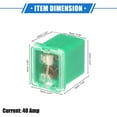 thumbnail image 6 of Unique Bargains 6 Pcs Mini Box Shaped Fuse 40 Amps Universal for Pickup Truck Cars SUV Durable Plastic Metal Green, 6 of 6