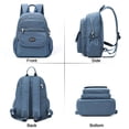 thumbnail image 3 of PULLIMORE Mini Nylon Backpack Purse for Women Men Small Waterproof Fashion College Bag Casual Lightweight Shopping Travel Daypack, Blue, 3 of 10