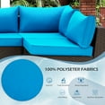 thumbnail image 6 of HOMREST Outdoor Replacement Cushions for Patio Furniture,Water-Repellent Sofa Cushions for 6-Seat Rattan Wicker Sectional Patio Conversation Sets,14-Piece Cushions Set for Outdoor Couch（Sky Blue）, 6 of 8