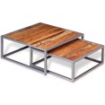 thumbnail image 3 of vidaXL Two Piece Coffee Table Set Solid Acacia Wood, 3 of 5